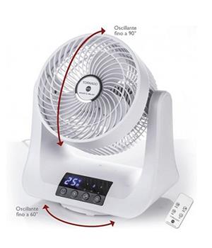 Macom Ventilatore da tavolo Tornado 993 Bianco 3 velocità